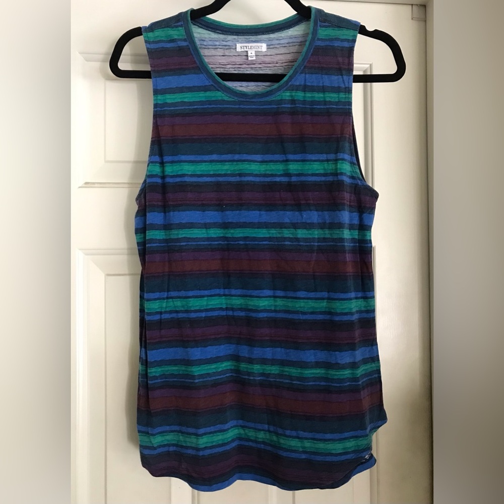 Stylish Striped Sleeveless Tee by Stylemint